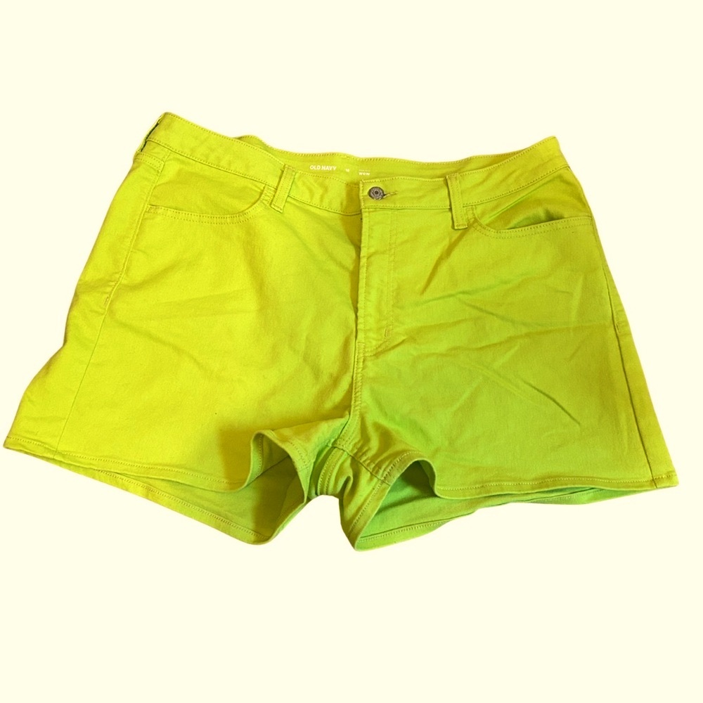 Old Navy | Vibrant Lime “Wow” High Rise Shorts